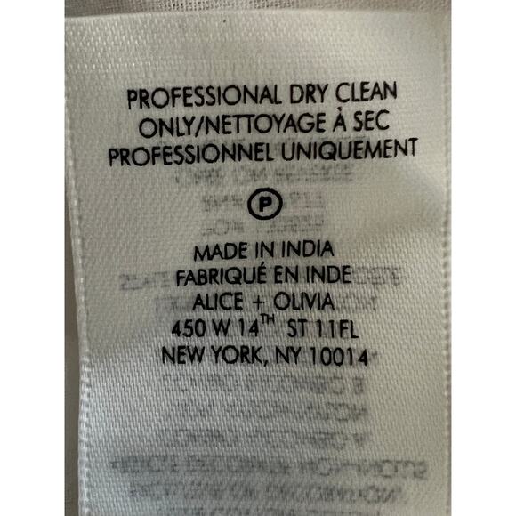 ALICE AND OLIVIA XLARGE CALIN TIERED LACE MINI DRESS OFF WHITE MSRP $495 - Picture 14 of 16